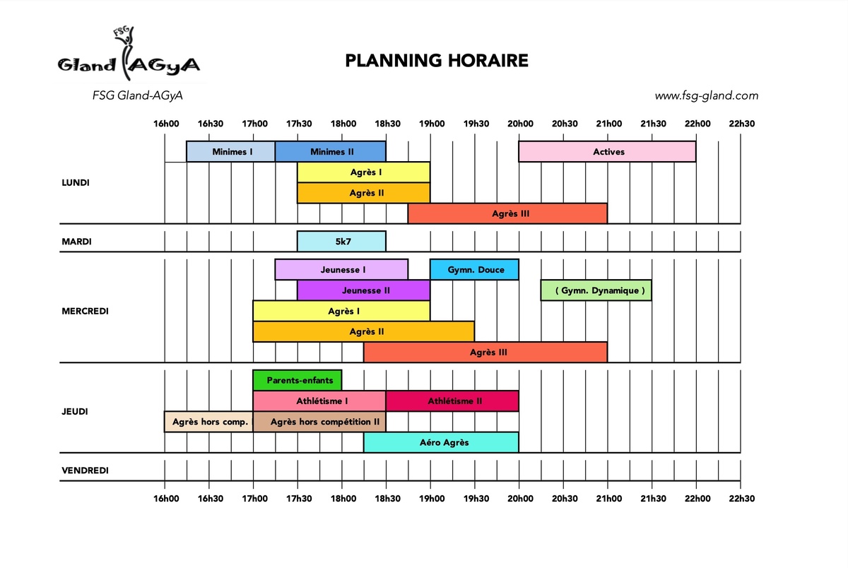 Planning horaire FsgGland